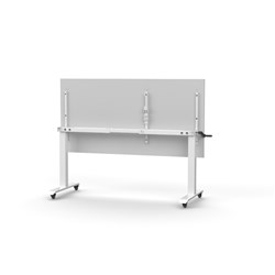 Rapidline Boost Height Adjust Flip Top Table 1800W x 750D x 725-1070mmH White/White