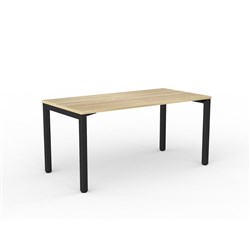 OLG Axis Straight Desk 1500W x 750D x 715mmH Black Frame New Oak Top