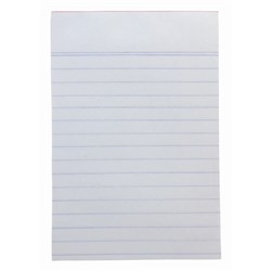 Writer 6 x 4 Bank Office Pad 100 Sheet Ruled White