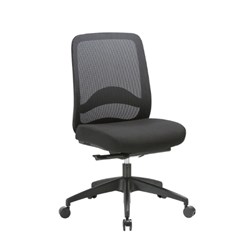 Buro Vela Mid Back Office Chair Black Mesh Back And Fabric Seat