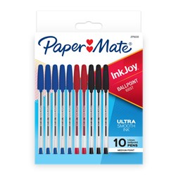 Paper Mate 100ST Inkjoy Ballpoint Pen Medium 1mm Assorted Pack Of 10
