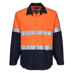 Portwest Bizflame Fire Retardant Class Day Night Shirt XL Orange And Navy