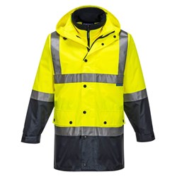 Portwest Eyre Hi-Vis 4-in-1 Contrast Jacket Medium Yellow And Navy