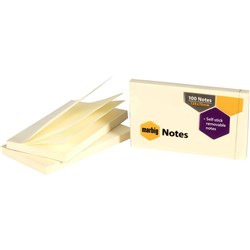 MARBIG POST IT NOTES 75X125MM YELLOW PK12