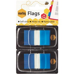 MARBIG FLAGS COLOURED TIP Blue PK2