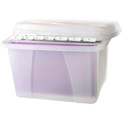 CRYSTALFILE PORTA BOX CLEAR W/FILES