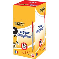 BIC CRISTAL BALLPEN RED MEDIUM PACK OF 50