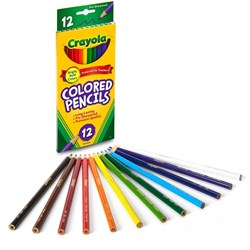 CRAYOLA COLORED PENCILS 12 Full Size Regular