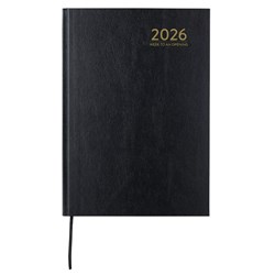 CUMBERLAND CLASSIC DIARY Week To View Casebound A4 Black - 2021
