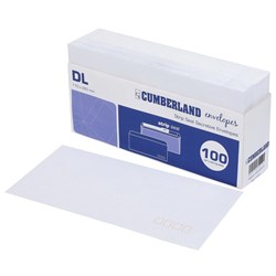 CUMBERLAND RETAIL ENVELOPE DL PLAIN Strip Seal Sec PK.100