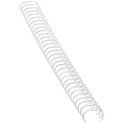 FELLOWES BINDING WIRE COMBS 6mm 34 Loop White Pack of 100