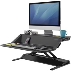 FELLOWES SIT STAND WORKSTATION Lotus Black