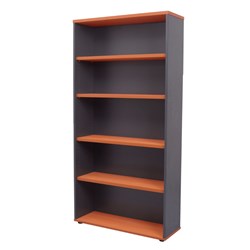 BOOKCASE 4 SHELVES 1800X900X300 CHERRY/IRONSTONE