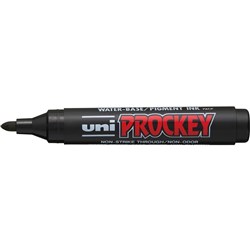 UNI PROCKEY PERMANENT MARKER Bullet Tip Black Box of 12