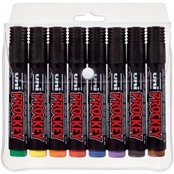 UNI PROCKEY PERMANENT MARKER Chisel Tip 8 Assorted Box of 8