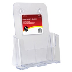 Deflect-O Brochure Holder A4 Single Tier Free Standing And Wall Mount