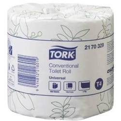 TORK UNIVERSAL TOILET PAPER 850 SHT CTN48 IND WRAPPED