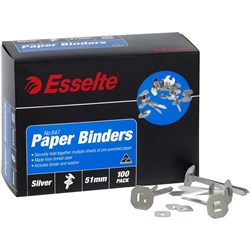 ESSELTE PAPER BINDERS No. 647 - 51mm Box of 100