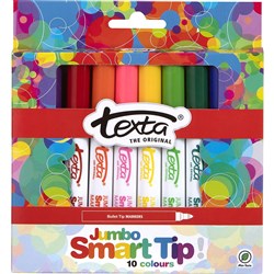 TEXTA JUMBO SMARTTIP MARKERS Assorted, Pk10