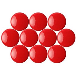 MAGNETIC BUTTONS 20MM RED PK10