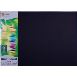 Quill Board 210GSM A3 Black Pack 25