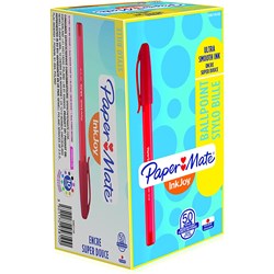 Papermate Inkjoy 100 Ballpoint Pen 1.0mm Red Box of 60