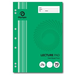 OLYMPIC STRIPE LECTURE PAD A4 70 LEAF 7MM