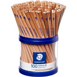 STAEDTLER 130 NATURAL PENCIL 2B, Cup of 100