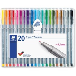 STAEDTLER TRIPLUS FINELINER 20 ASSORTED WLT