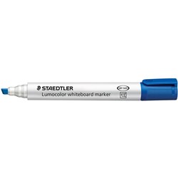 STAEDTLER LUMOCOLOR CHISEL TIP Whiteboard Marker Blue Pack of 10