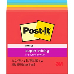 POST IT S/STICKY NEON 73X73MM PK5 654-5SSAN MARAKESH