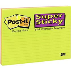 SUPER STICKY POST IT NOTES 149x200MM 6845-SSPL MARAKESH MEETING NOTES LINED