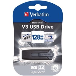 VERBATIM STORE N GO Version 3 V3 Flash / USB Drive 128gb Grey