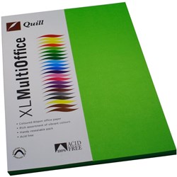 QUILL A4 XL MULTIOFFICE PAPER 80gsm Lime PK100
