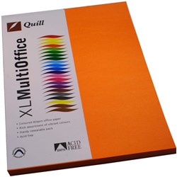 QUILL A4 XL MULTIOFFICE PAPER 80gsm Orange PK100