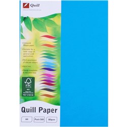 QUILL XL MULTIOFFICE PAPER A4 80gsm Marine Blue REAM 500