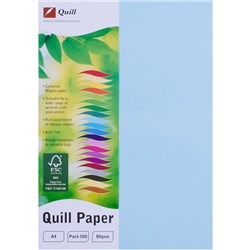 QUILL XL MULTIOFFICE PAPER A4 80gsm Powder Blue REAM 500