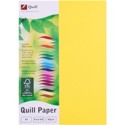 QUILL XL MULTIOFFICE PAPER A4 80gsm Lemon REAM 500