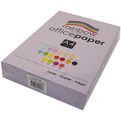 RAINBOW OFFICE PAPER A4 80GSM Lavender REAM 500