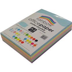 QUILL 80GSM OFFICE PAPER A4 5x Pastel Assorted Colours Ream of 500
