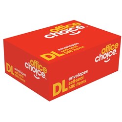 OFFICE CHOICE DL ENVELOPES 110X220 SelfSeal Secretive 80g