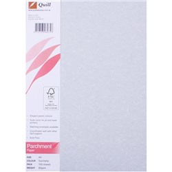 QUILL A4 PARCHMENT PAPER 89gsm Gunmetal PK100