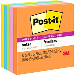 654-5SSUC POST-IT SUPER STICKY ULTRA 73MM x 73MM PK5 RIO DE JANIERO