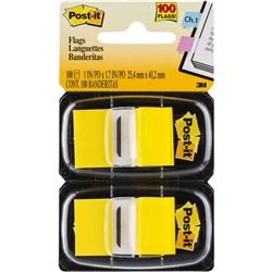 3M POST-IT FLAGS YELLOW TWIN PACK PK100