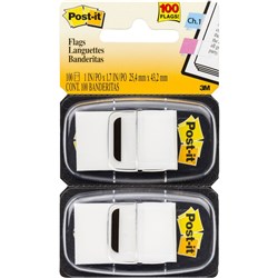 3M POST-IT FLAGS WHITE TWIN PACK PK100