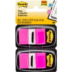 3M POST-IT FLAG BRIGHT PINK TWIN PK PK100