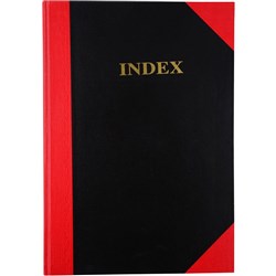 CUMBERLAND RED AND BLACK NOTEBOOK A4 INDEXED 100 PG