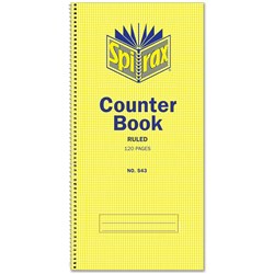 SPIRAX 543 COUNTER BOOK S/O 60 LEAF FEINT - 297 X 135MM SPIRAX 543