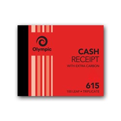OLYMPIC CARBON CASH RECEIPT BOOKS 615 Trip 100x125mm