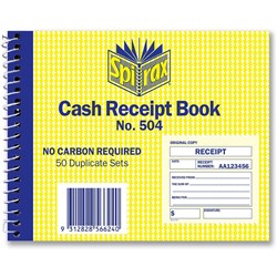 SPIRAX 504 CASH RECEIPT BOOK